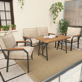 Hayal 4 Kişilik Sehpalı Bahçe Oturma Grubu Krem